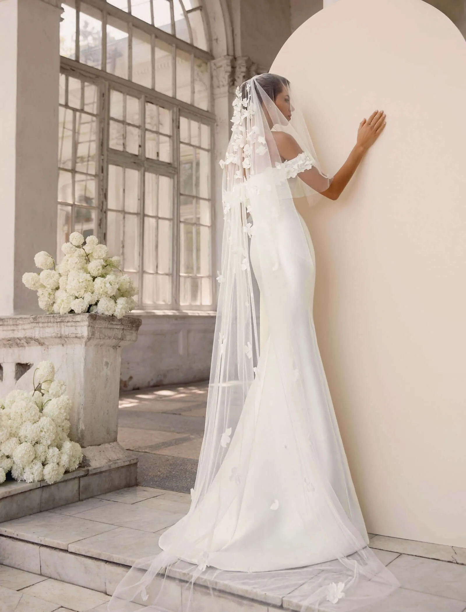 Allure - Fitted Mikado Wedding Dress with Train Bow