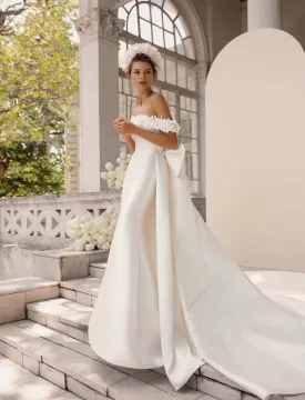 Allure - Fitted Mikado Wedding Dress with Train Bow