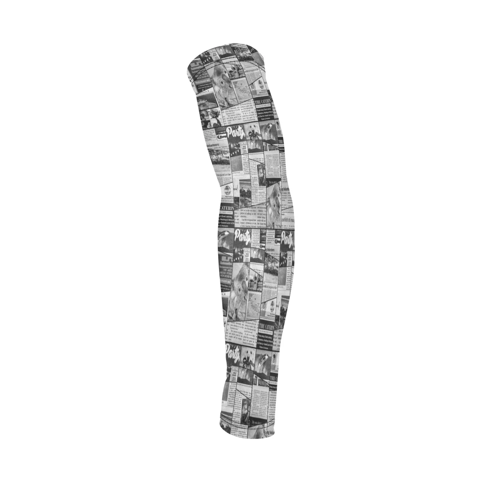 Australian Newspaper B & W Weather Protection Arm Sleeves (FWS)