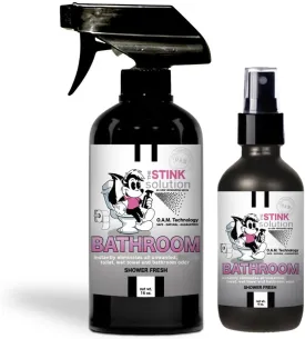 Bathroom Odor Eliminator Spray Completely & Safely Removes Human Waste, Vomit, & Other Odor Fast | Urine Remover, Toilet Spray, Bathroom Deodorizer - 1 16 oz, 1 4 oz (Shower Fresh)