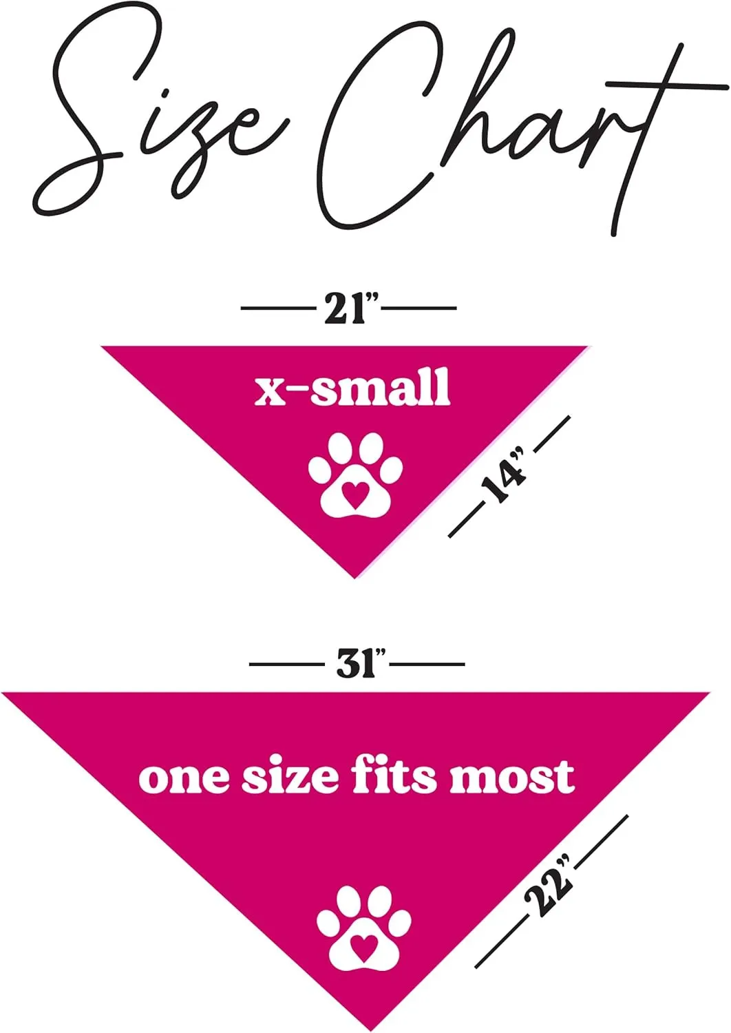 Be Kind I'm Blind Dog Bandana | 100% Adjustable Cotton Triangle | Made in USA | Blind | Impaired | Vision Loss Accessory | Warning | Hot Pink, One Size (352)