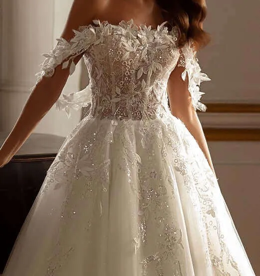 Becca - Aline Tulle Lace Wedding Dress