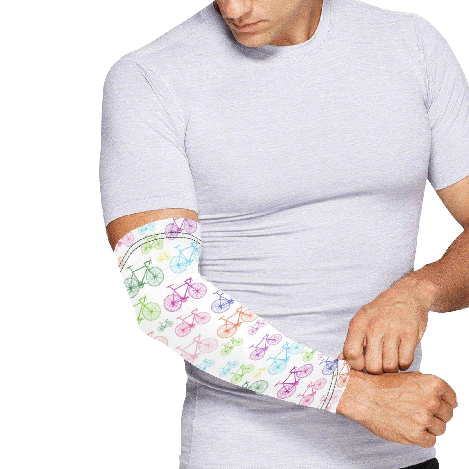 Bicycles White Weather Protection Arm Sleeves (FWS)