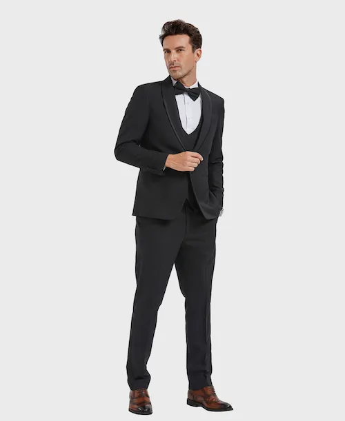 Black 3 Piece Slim Fit Tuxedo
