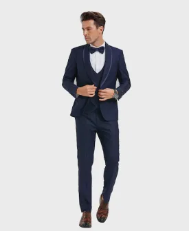 Blue 3 Piece Slim Fit Tuxedo