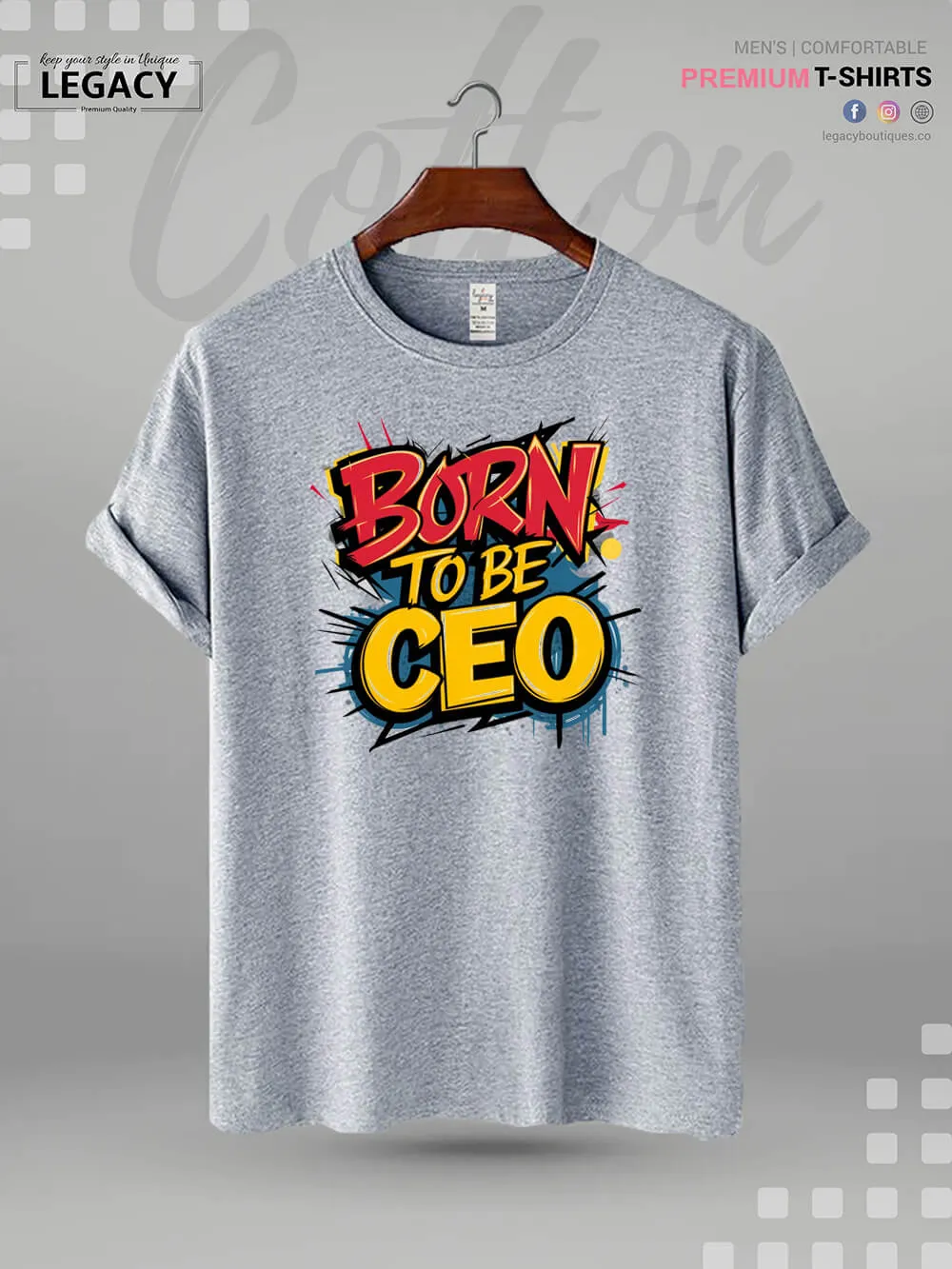 Born To Be CEO Print Men's High Quality In Cheapest Price T-Shirt
