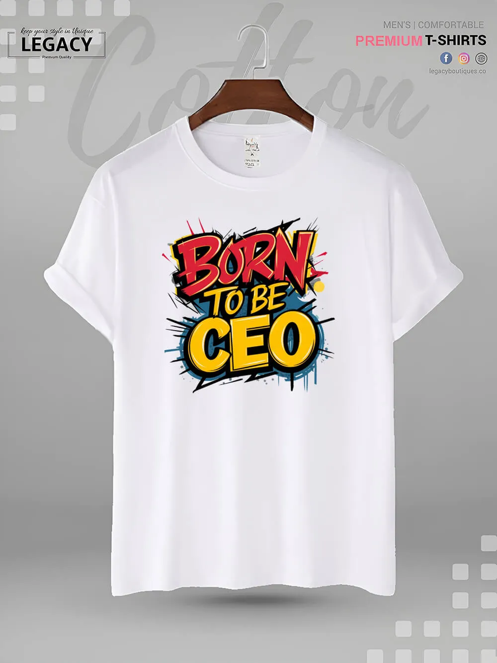 Born To Be CEO Print Men's High Quality In Cheapest Price T-Shirt