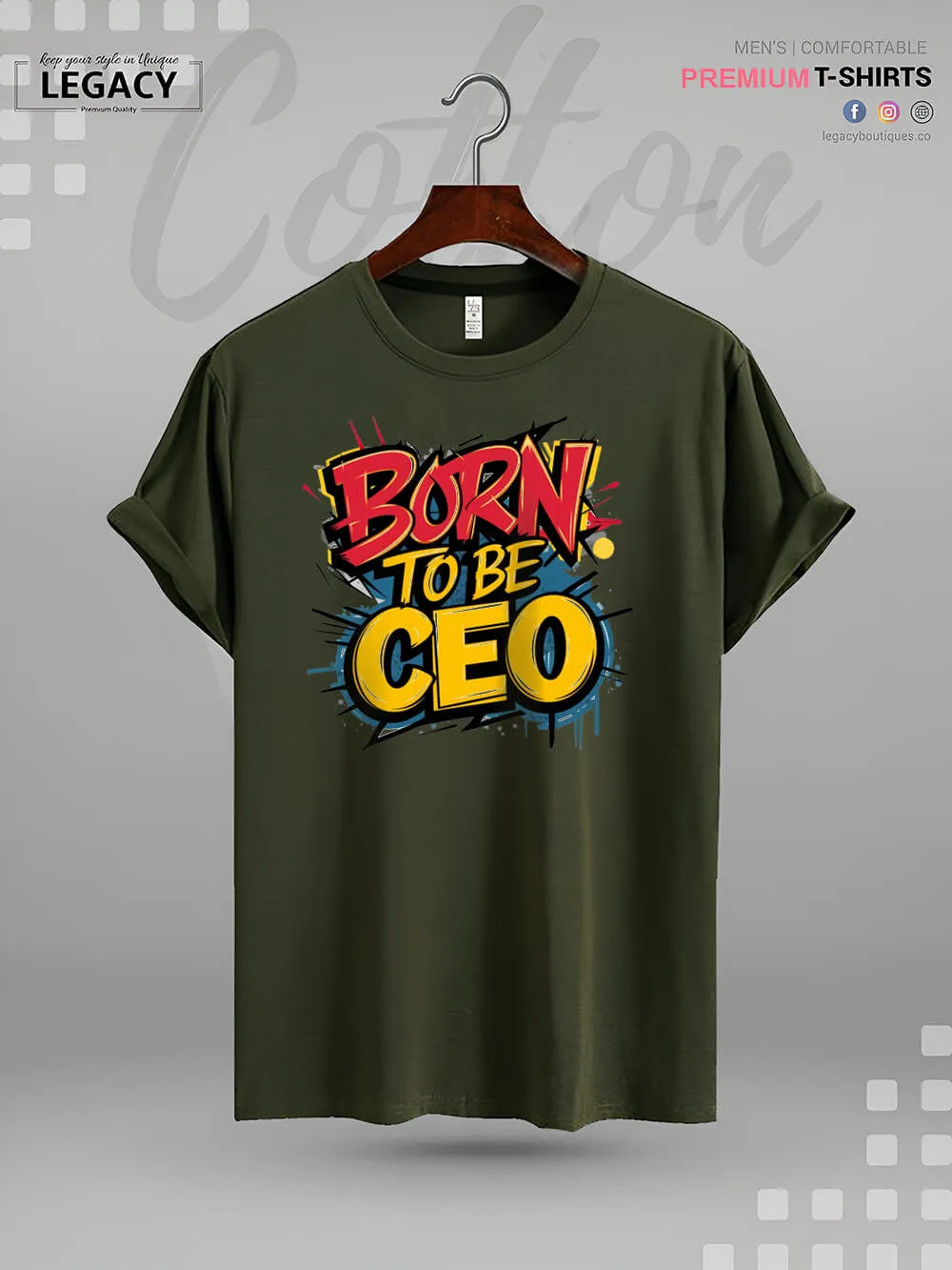 Born To Be CEO Print Men's High Quality In Cheapest Price T-Shirt