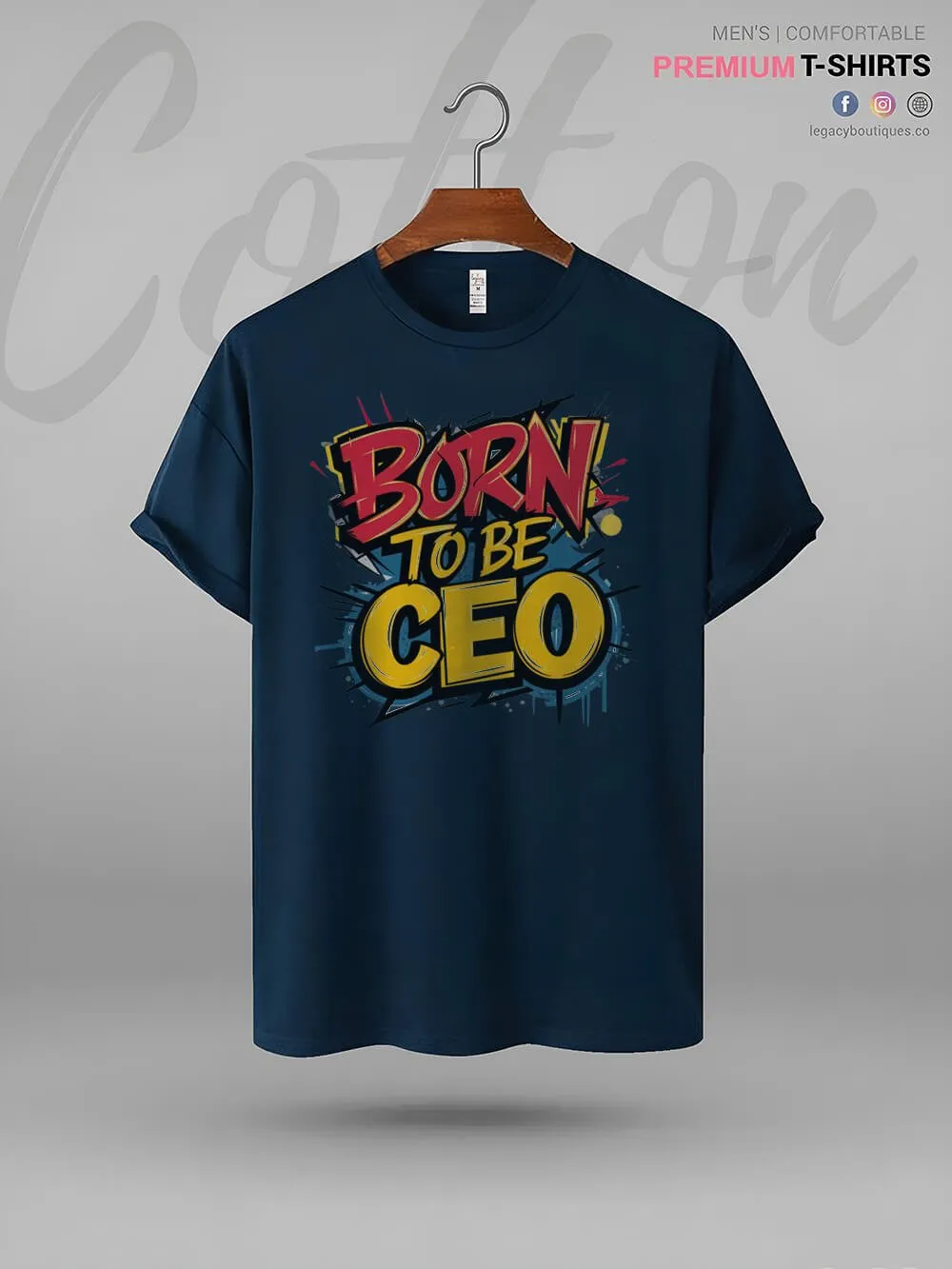 Born To Be CEO Print Men's High Quality In Cheapest Price T-Shirt