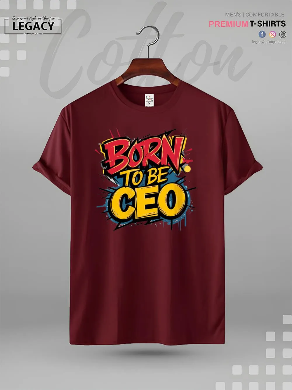 Born To Be CEO Print Men's High Quality In Cheapest Price T-Shirt