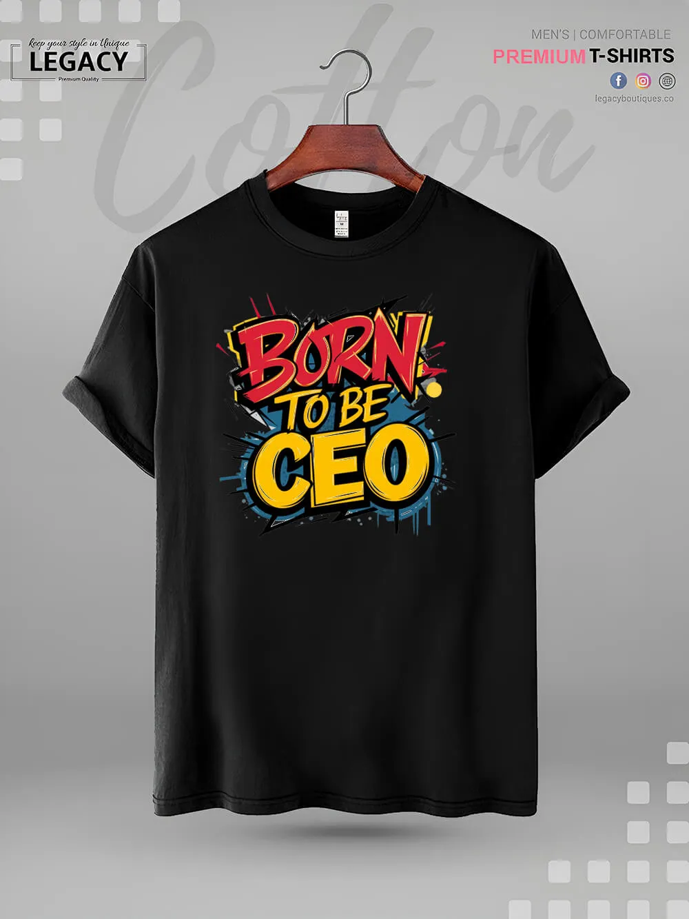 Born To Be CEO Print Men's High Quality In Cheapest Price T-Shirt