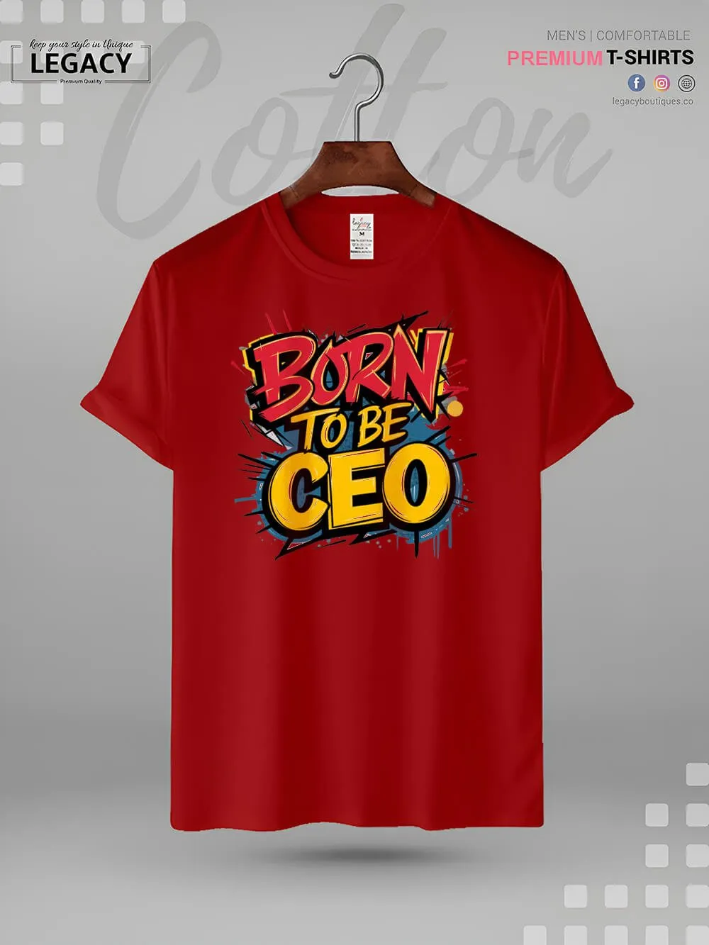Born To Be CEO Print Men's High Quality In Cheapest Price T-Shirt