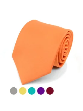 Boy's Age 12-18 Solid Color Poly Neck Tie