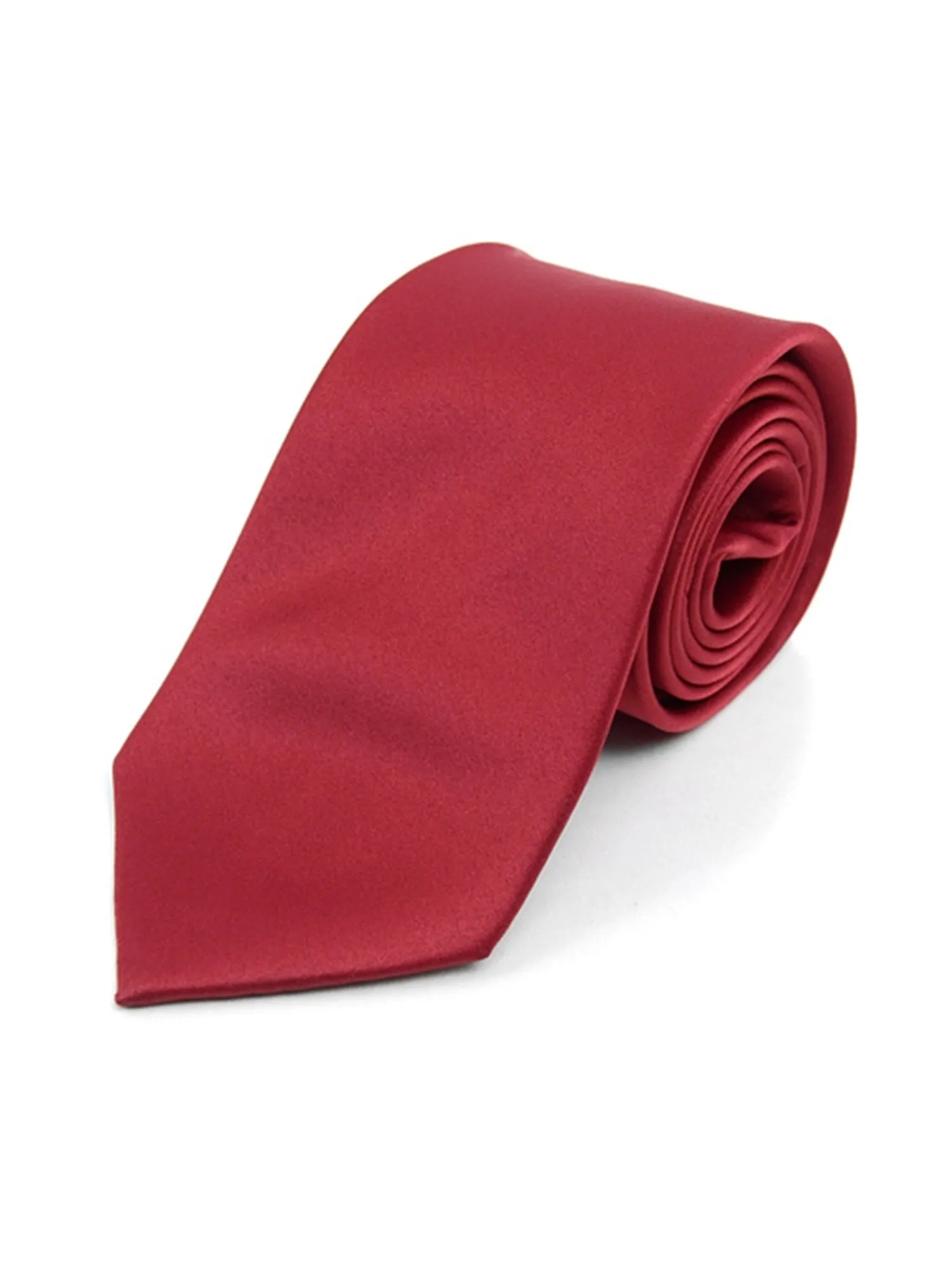 Boy's Age 12-18 Solid Color Poly Neck Tie