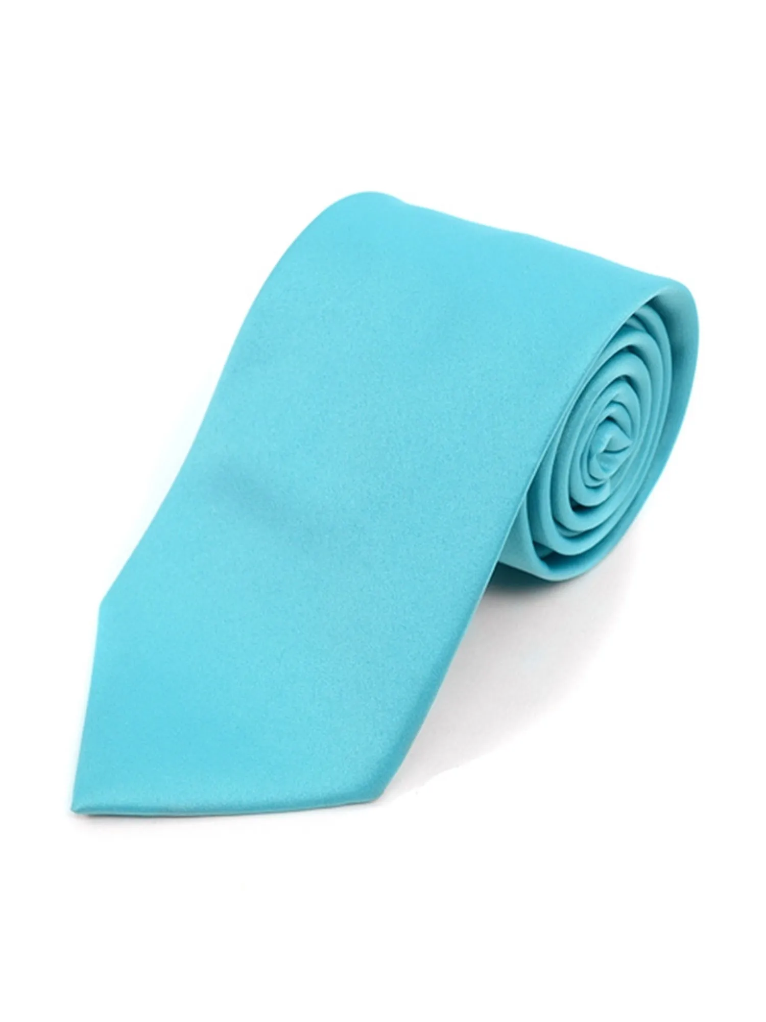 Boy's Age 12-18 Solid Color Poly Neck Tie