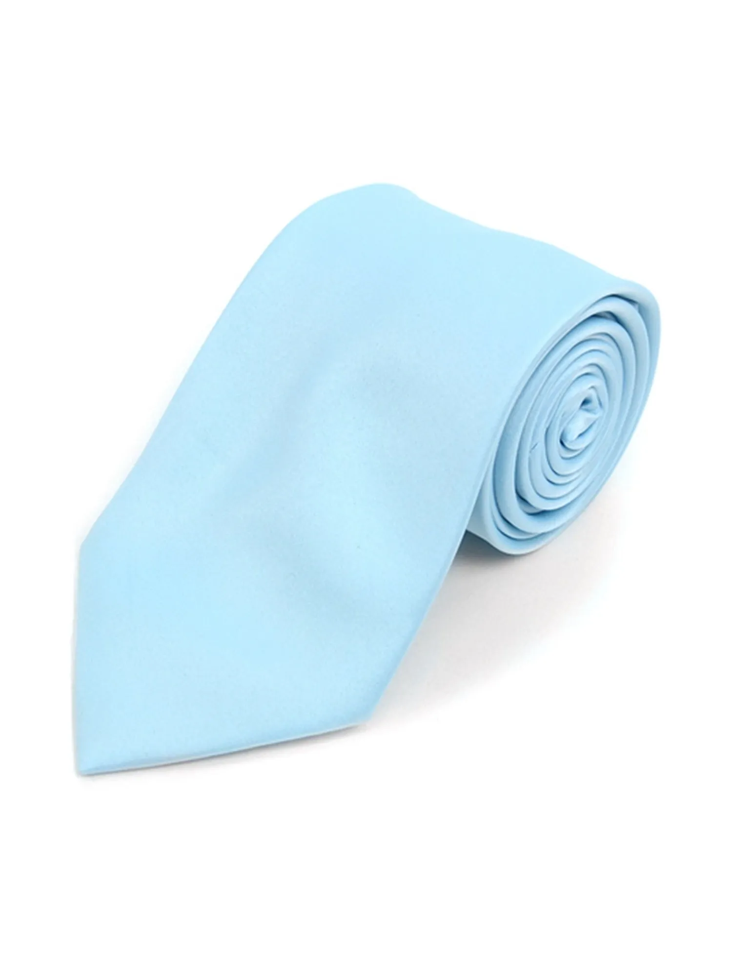 Boy's Age 12-18 Solid Color Poly Neck Tie