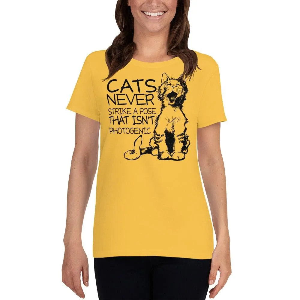 Cats Never Pose Women's short sleeve t-shirt