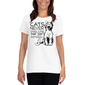 Cats Never Pose Women's short sleeve t-shirt