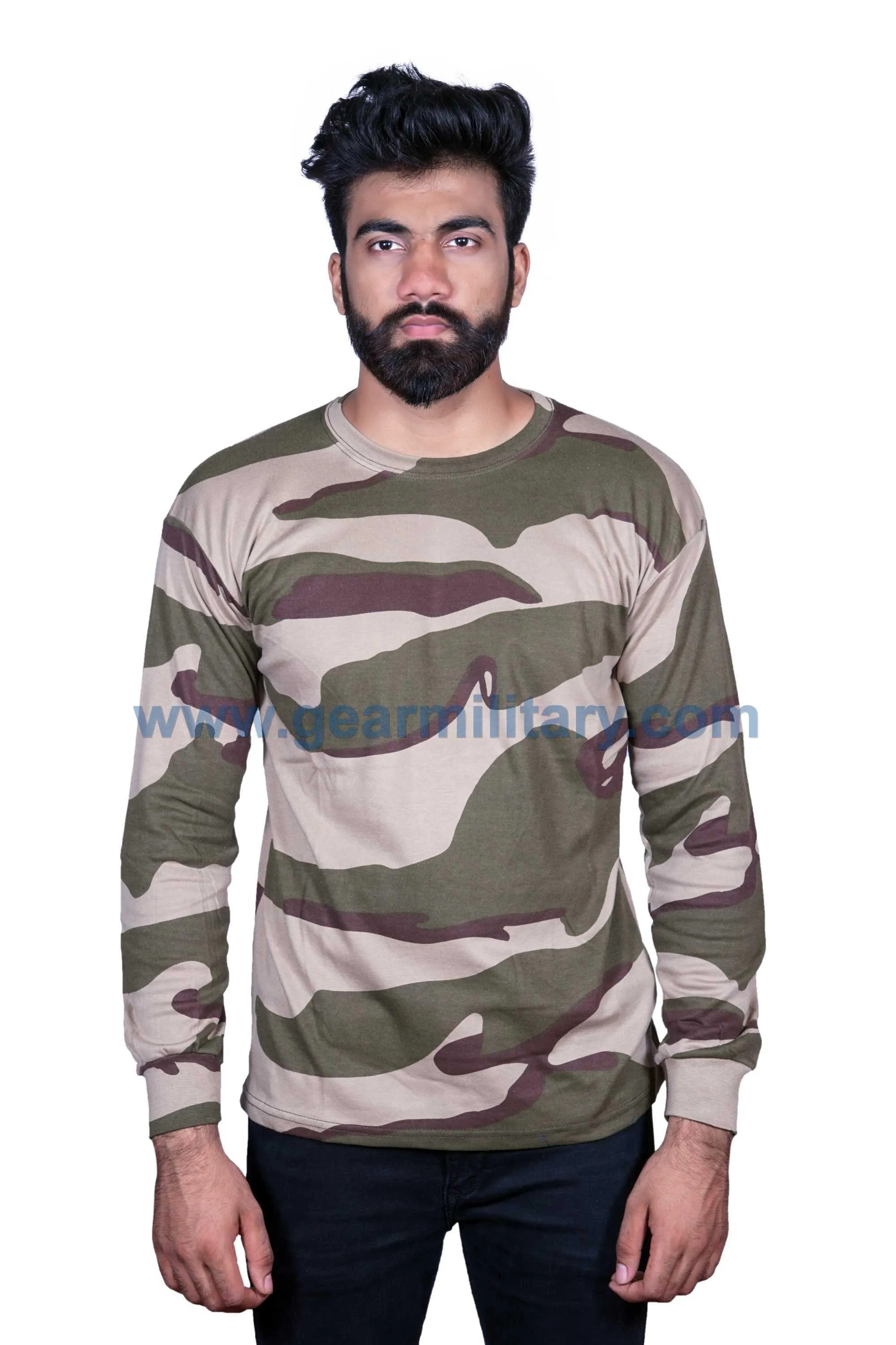 CISF Print Camo Full Sleeves T Shirt