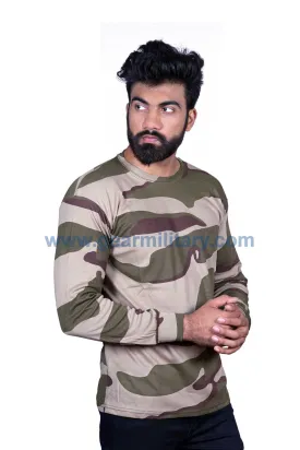 CISF Print Camo Full Sleeves T Shirt