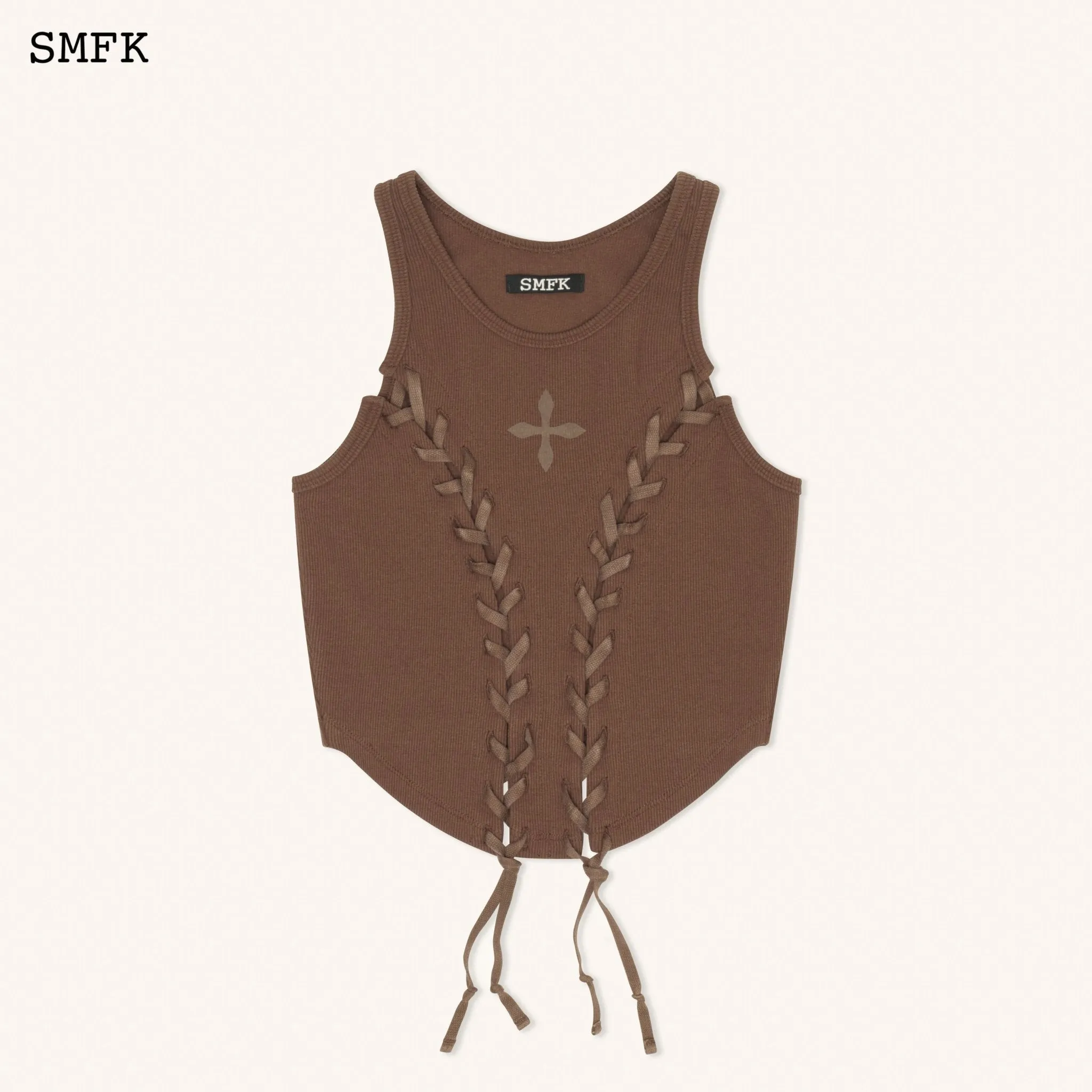 Compass Baseball Deconstruct Vest Top In Brown