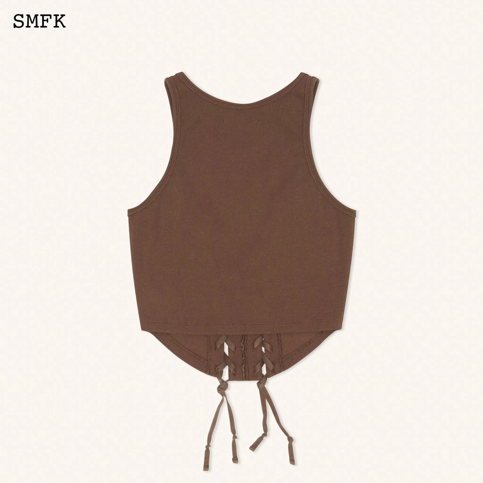Compass Baseball Deconstruct Vest Top In Brown