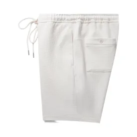 Deke Infinity 360 Cargo Bermuda Shorts In Warp Waffle - Natural