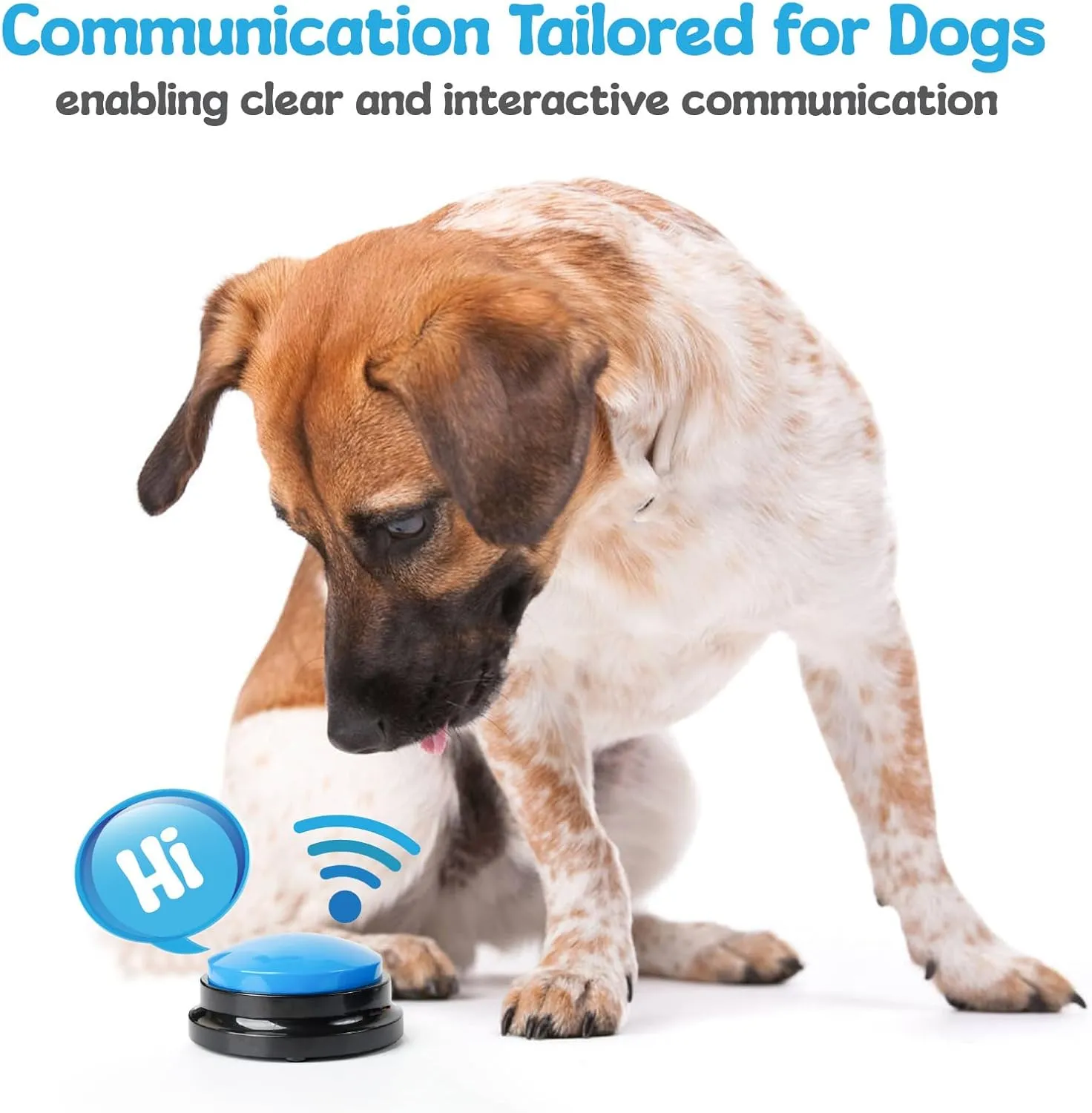 Dog Buttons for Communication with Mat, HD Sound Quality Dog Talking Button Set  Non-Slip Back Mat, Dog Buttons Talk for Training, Pet Talking Buttons for Dog (Pack of 8)