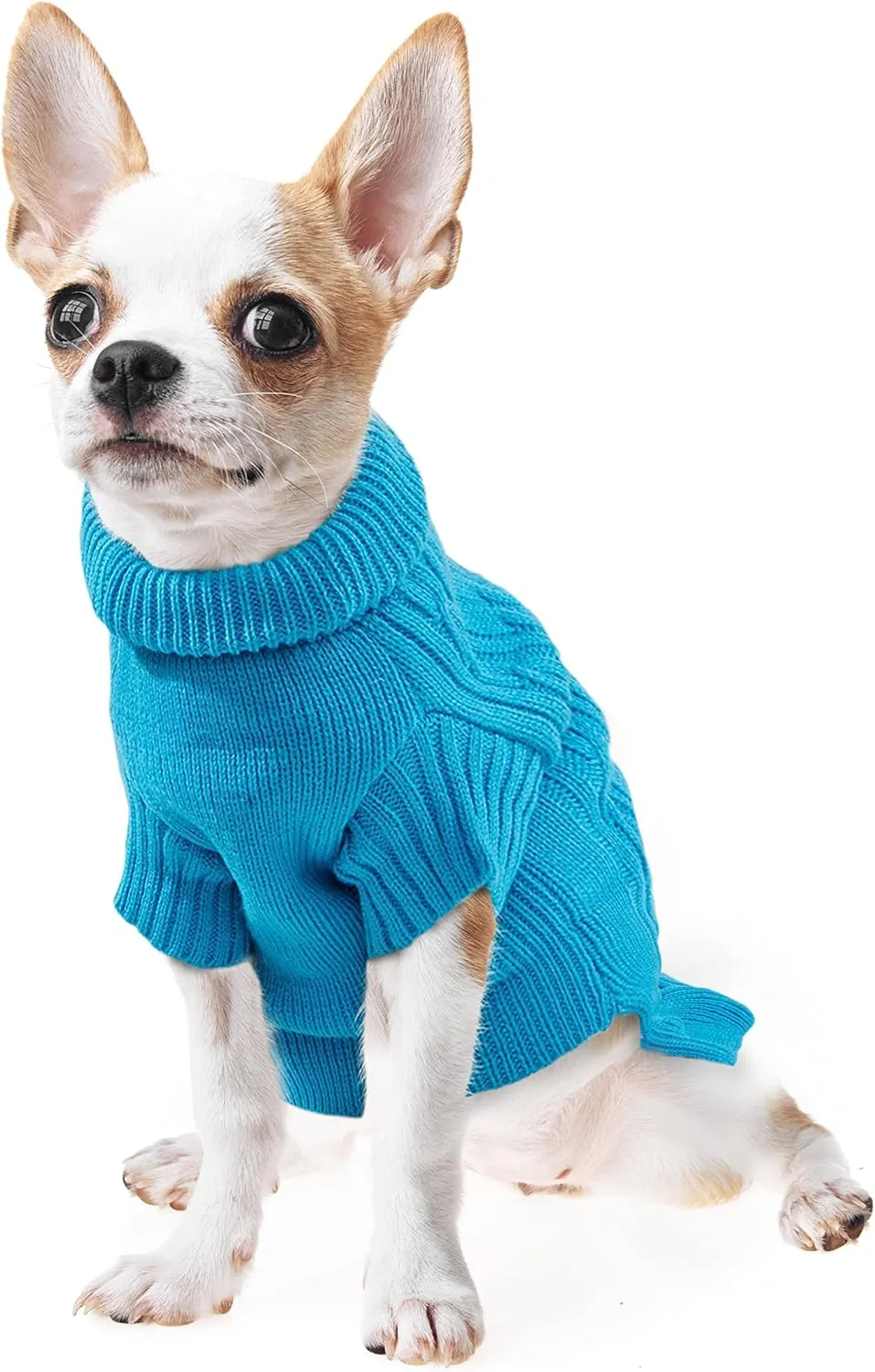 Dog Sweaters for Small Dogs Cute Pet Turtleneck Sweaters Puppy Knitted Sweater Dress Girl Boys Chihuahua Warm Winter Coat Clothes Doggie Outfits Apparel for Yorkie Christmas
