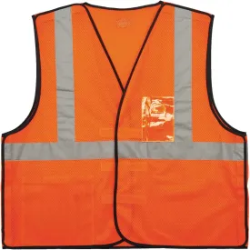 Ergodyne GloWear 8216BA ANSI High Visibility Breakaway Reflective Safety Vest with ID Badge Holder, Orange, Large/X-Large