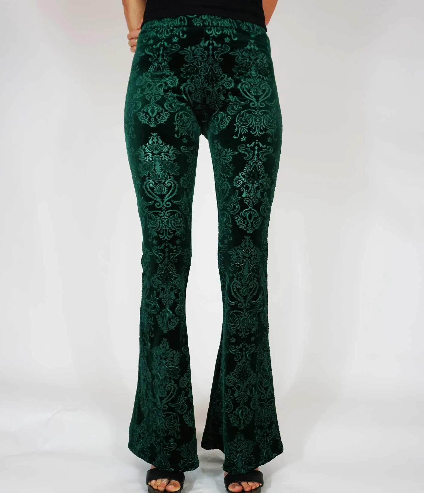 Faerydae Flares - Emerald Green Velvet