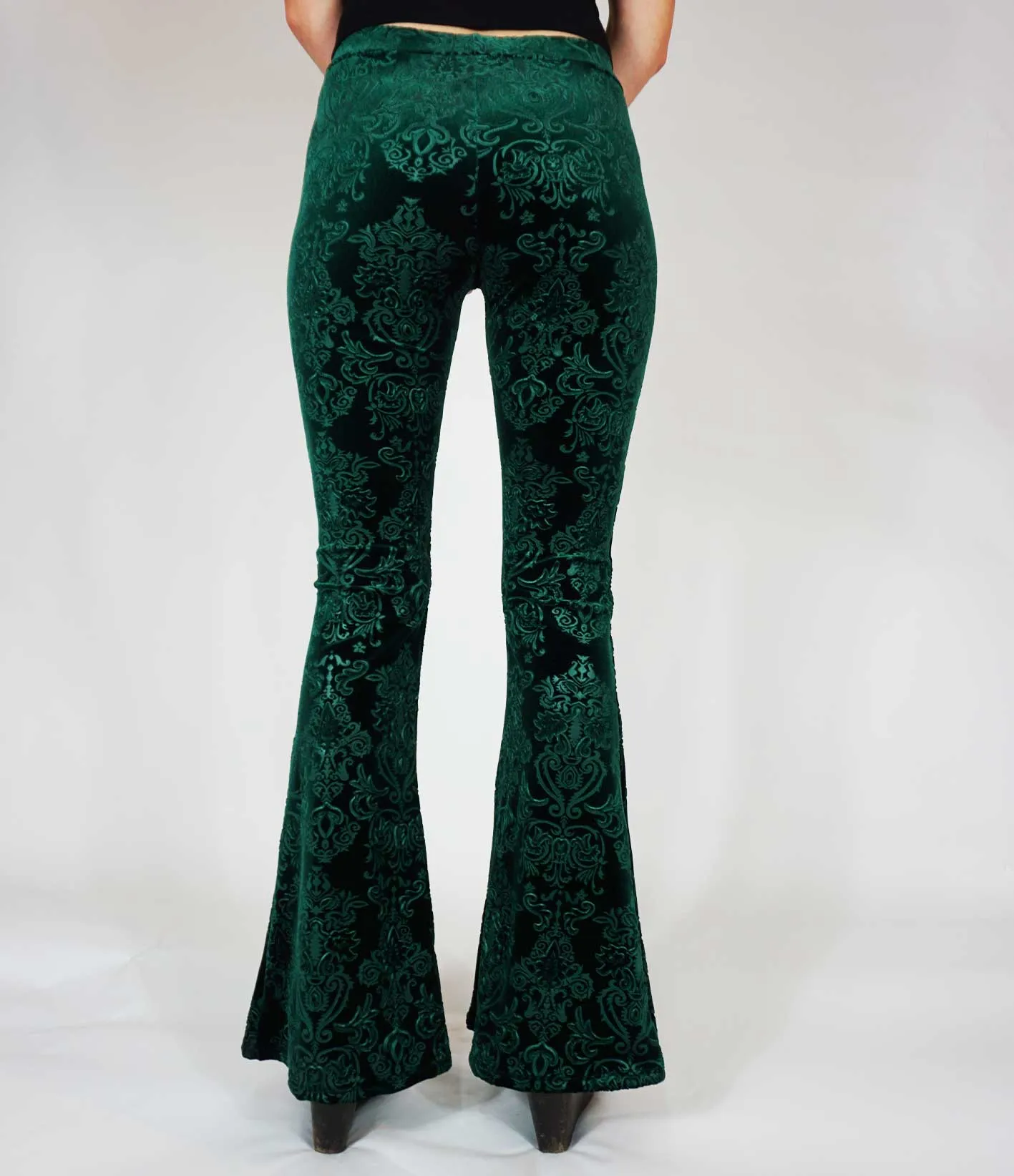 Faerydae Flares - Emerald Green Velvet