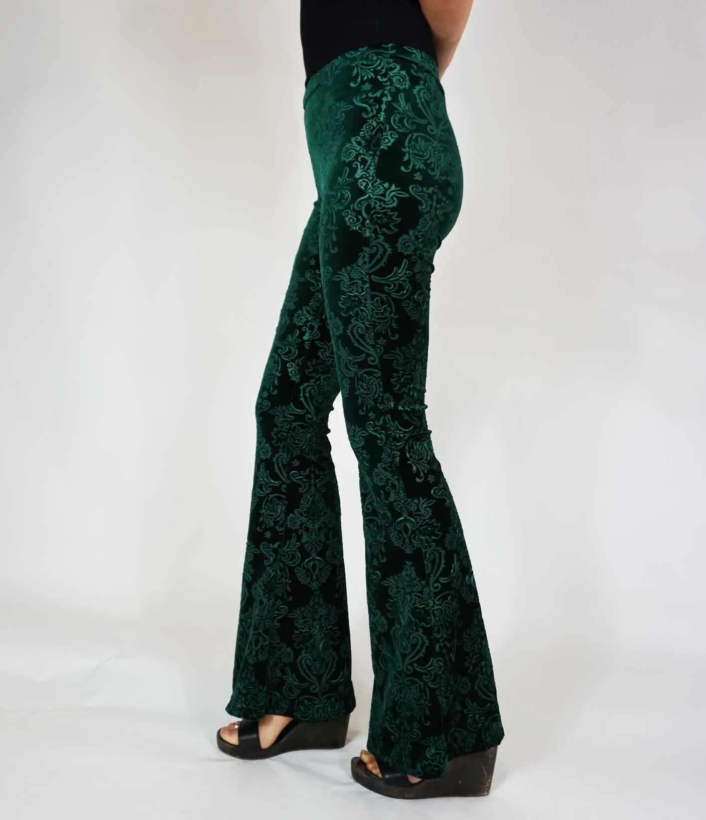Faerydae Flares - Emerald Green Velvet