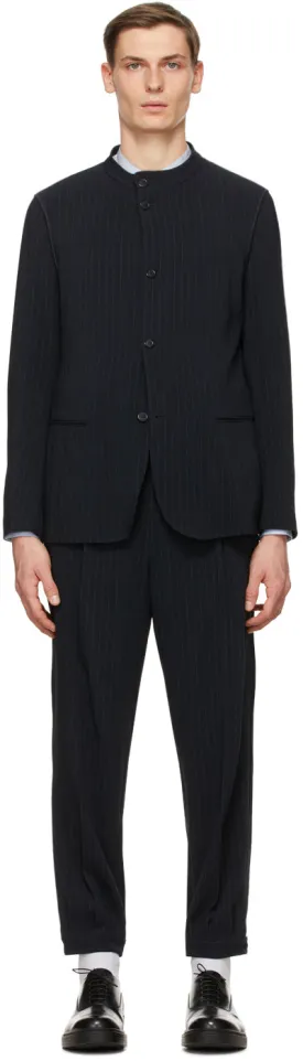 Giorgio Armani Navy Pinstripe Suit