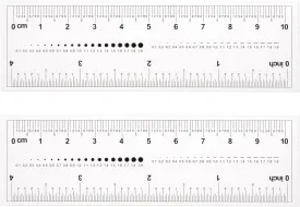 HARFINGTON 2pcs Film Flexible Ruler 4 Inch 1mm Scale PET Plastic Covered Folding Straight Ruler Calibration Soft Ruler Measuring Tool for Factory, Transparent