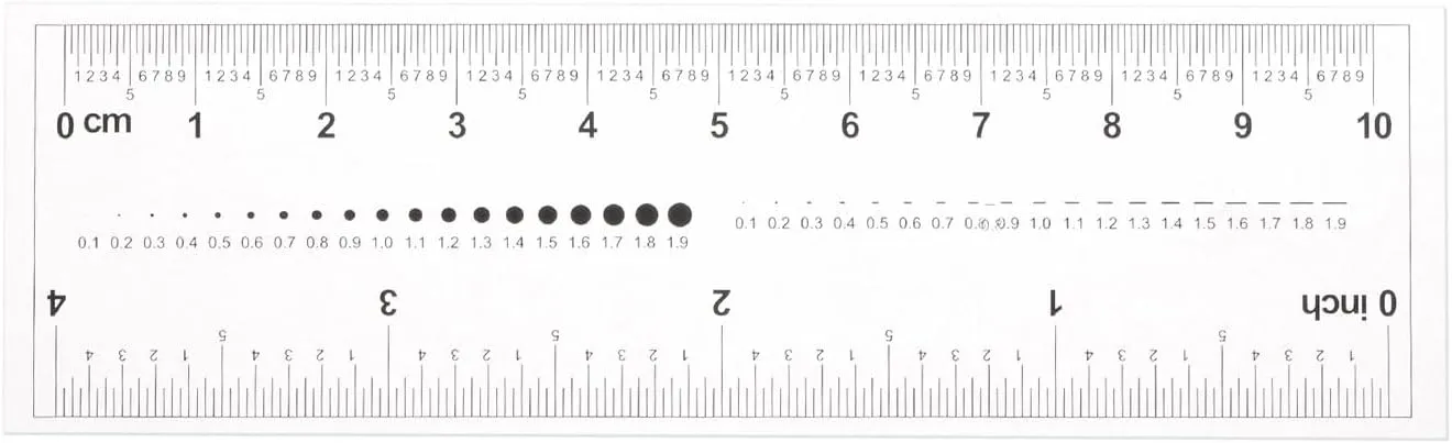 HARFINGTON Film Flexible Ruler 4 Inch 0.5mm Scale PET Plastic Covered Thickened Folding Straight Ruler Calibration Soft Ruler Measuring Tool for Factory, Transparent