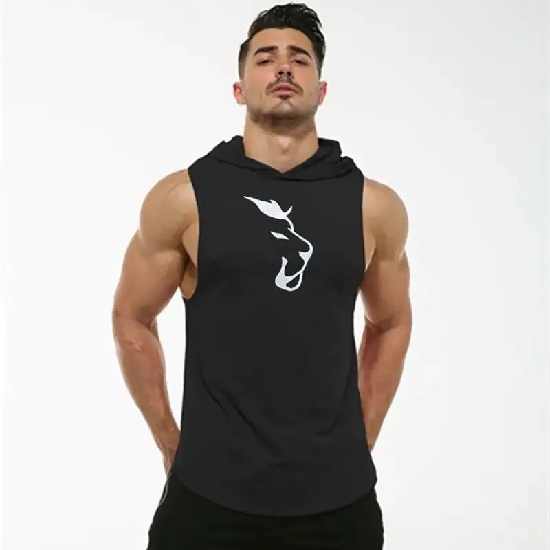 Hooded Sleeveless Fitness Shirt