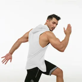 Hooded Sleeveless Fitness Shirt