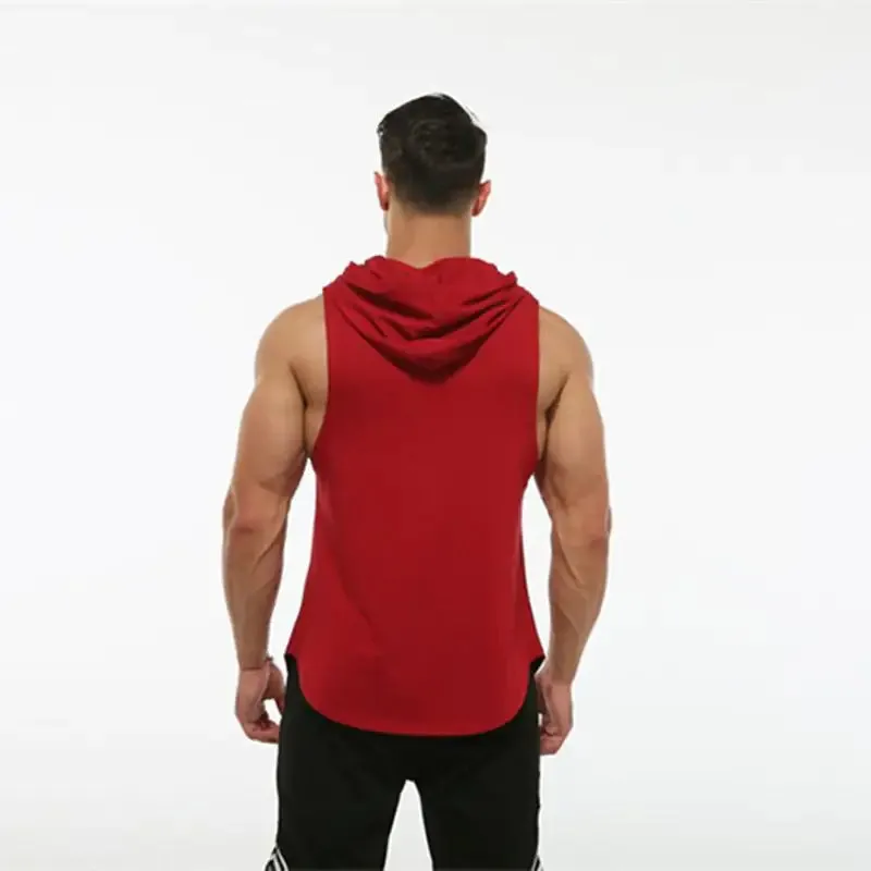 Hooded Sleeveless Fitness Shirt