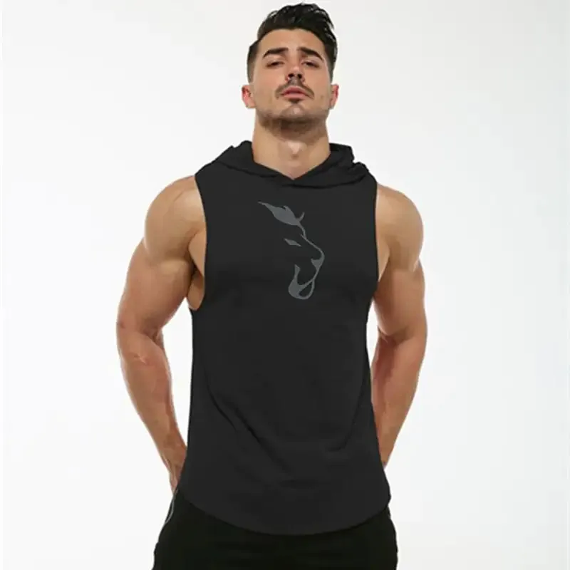 Hooded Sleeveless Fitness Shirt