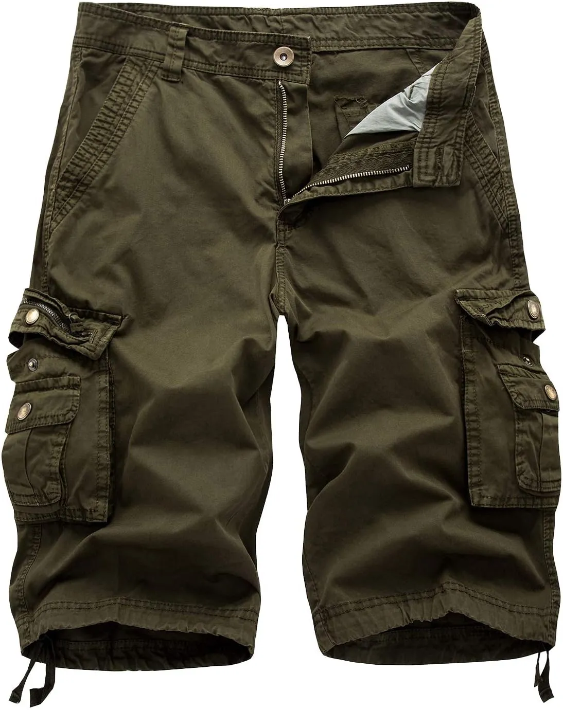 IDEALSANXUN Men's Casual Loose Fit Multi-Pockets Military Cargo Shorts
