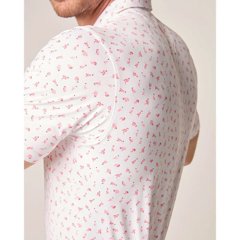Johnnie-O Flock Featherweight Polo Shirt - White