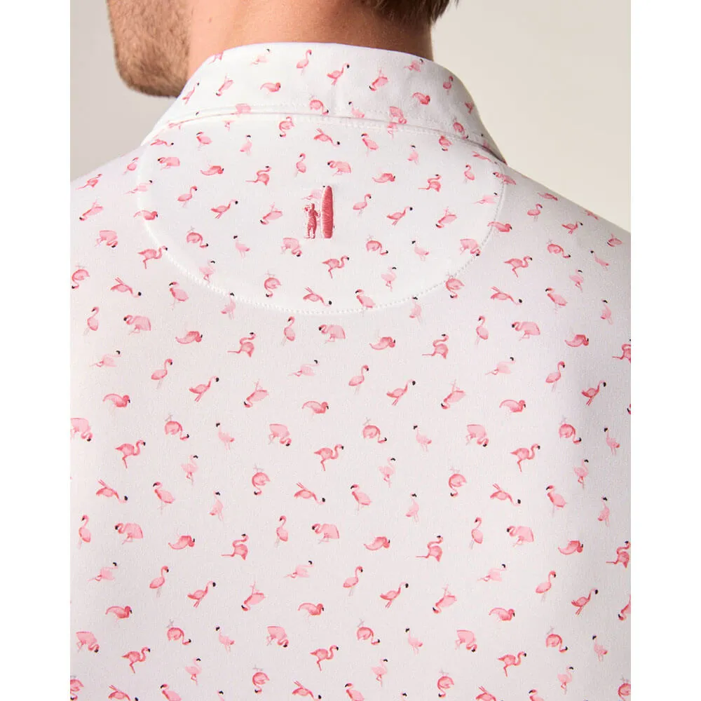 Johnnie-O Flock Featherweight Polo Shirt - White