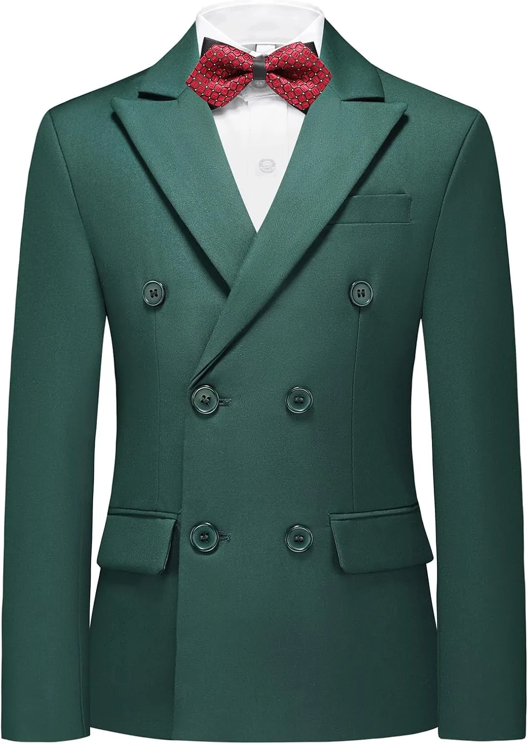 Lamgool Boys Suit 3 Piece Slim Fit Tuxedo Double Breasted Kids Formal Outfit Set with Blazer Vest Pant for Wedding Prom Party