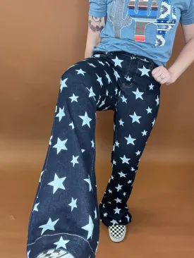 Last Call Stars at Night Flare Jeans