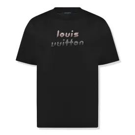 Louis Vuitton Bead Embroidered Black T Shirt