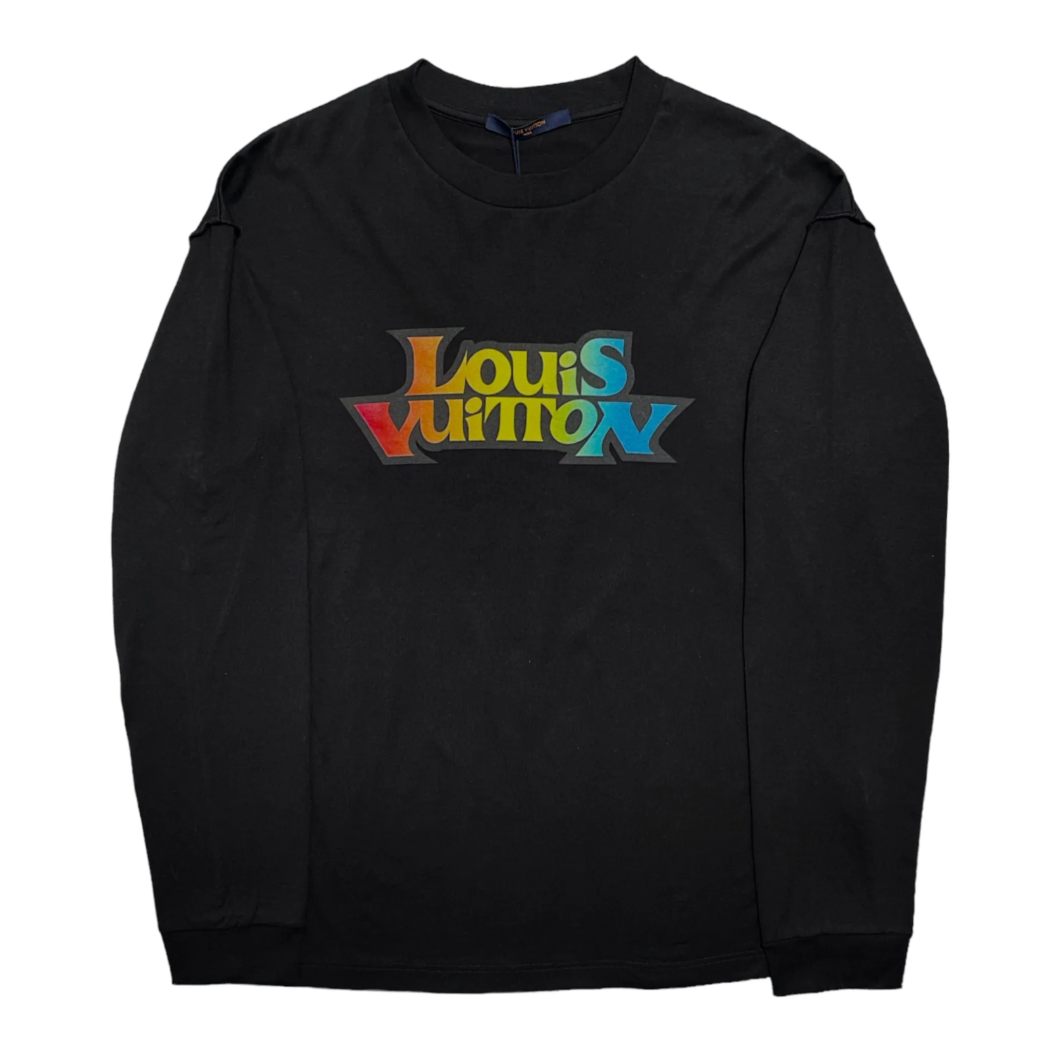 Louis Vuitton Degraded Printed Logo Long Sleeve Tee Shirt