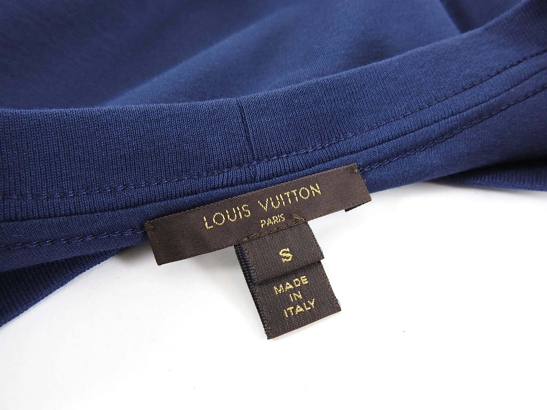 Louis Vuitton Navy Malletier Script T Shirt - S