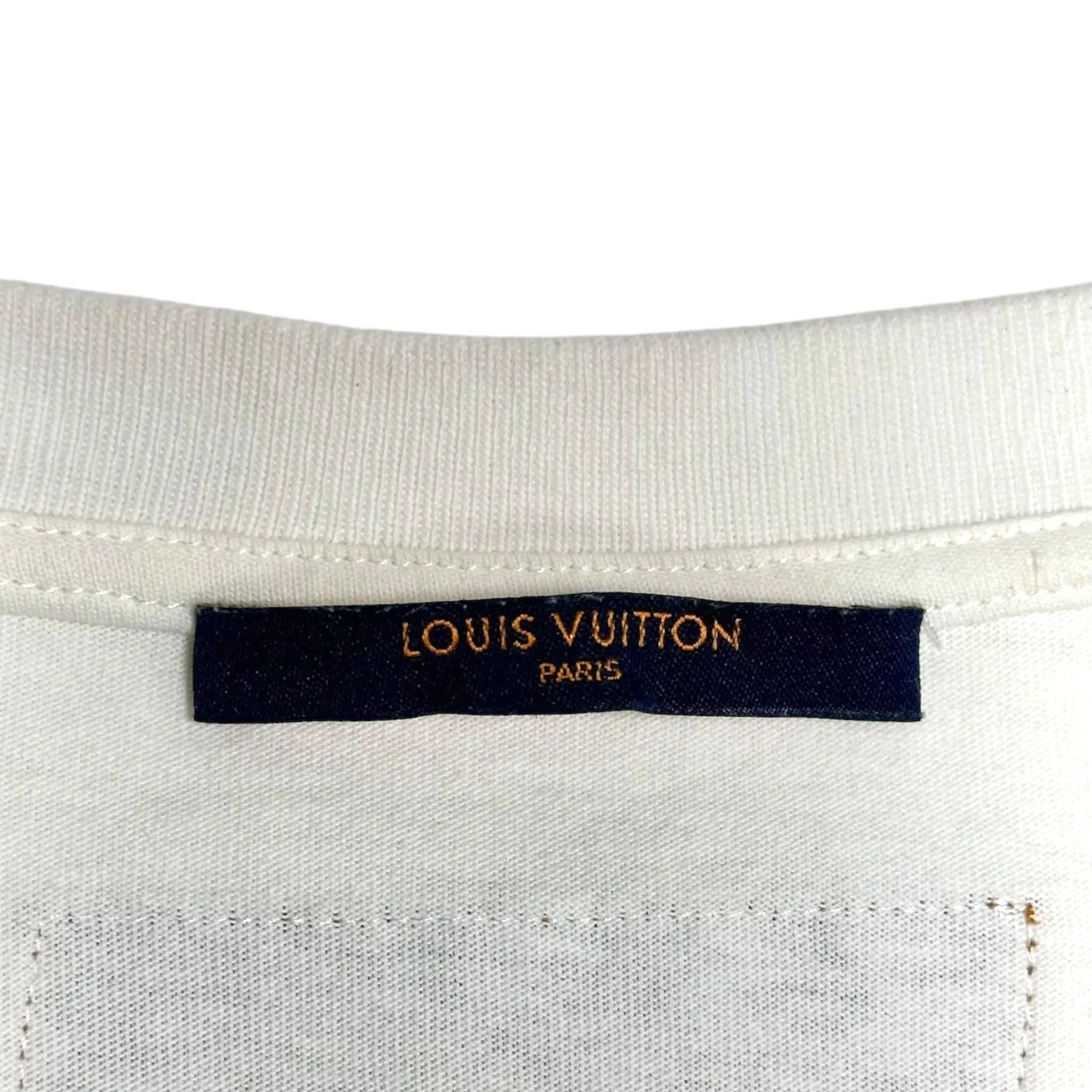 Louis Vuitton Rainbow Printed Short Sleeve Tee Shirt White Pre-Owned