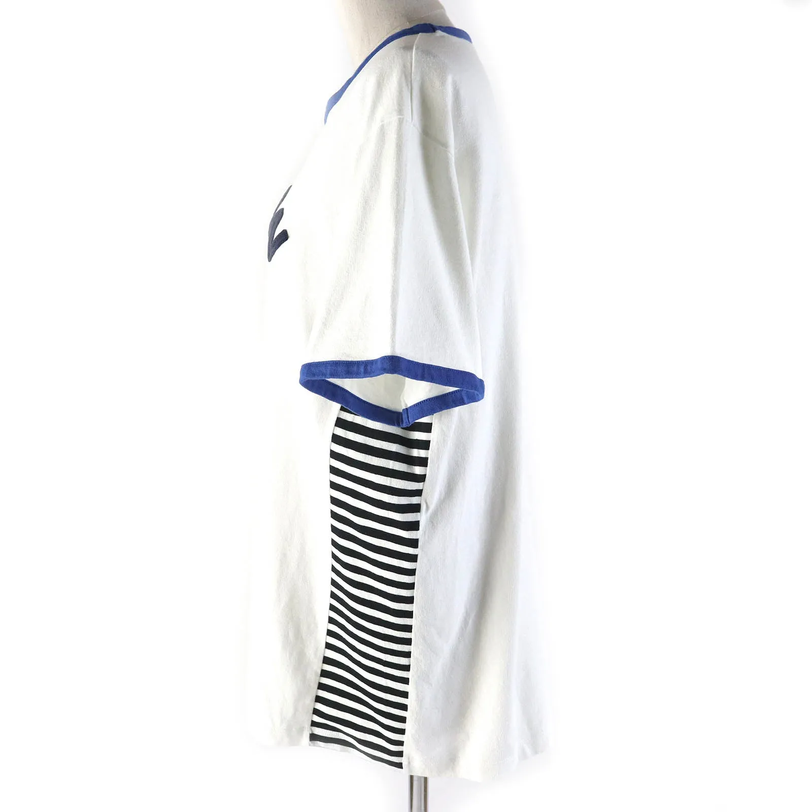 LOUIS VUITTON Short sleeve T-shirt 1ABCFP Main: 100% cotton, Other: 55% polyester, 45% cotton White blue black Vuitton Paris T-shirt Women M Used